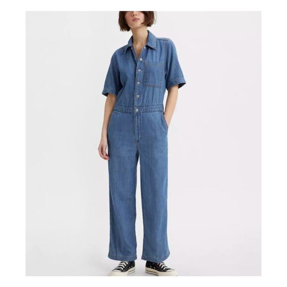 Levi's Short Sleeve Heritage Jumpsuit Size XS NWT Classic Form Flattering - Picture 1 of 15